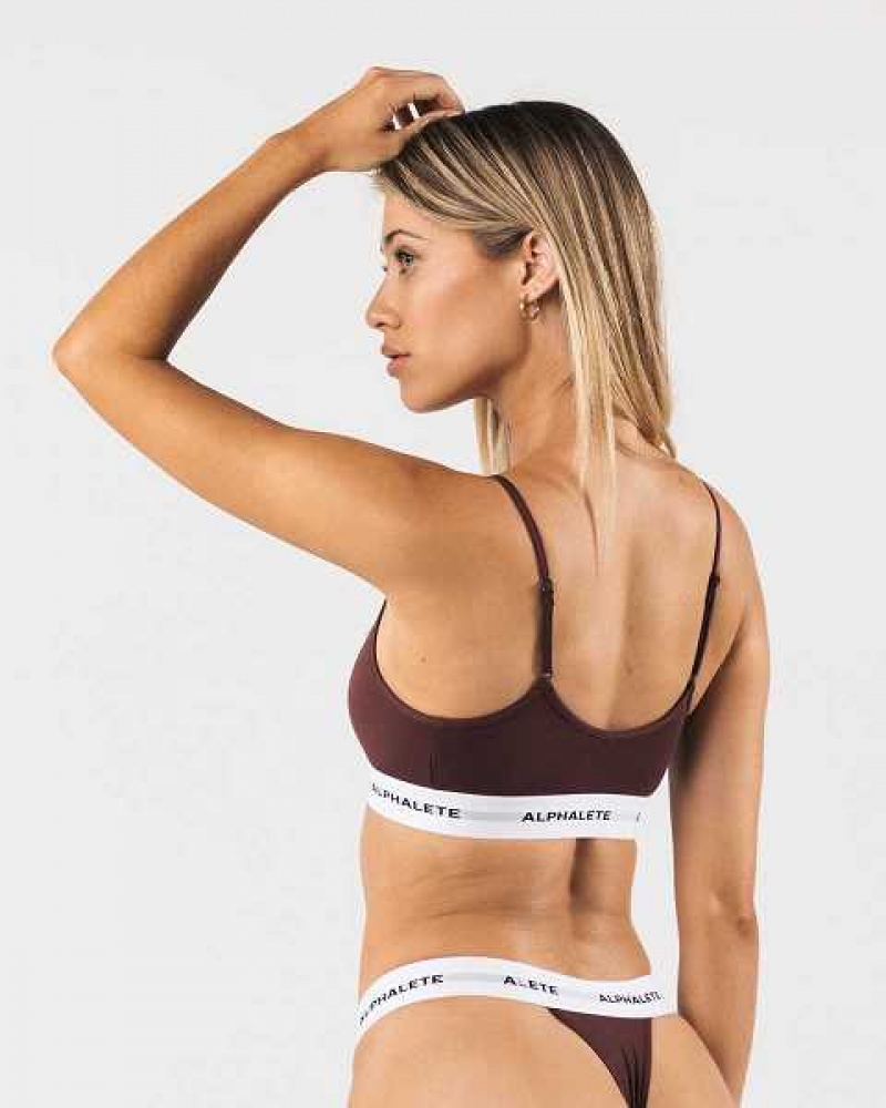 Dámské Spodní Prádlo Alphalete Acute Cami Bralette Červené | CZ-130945