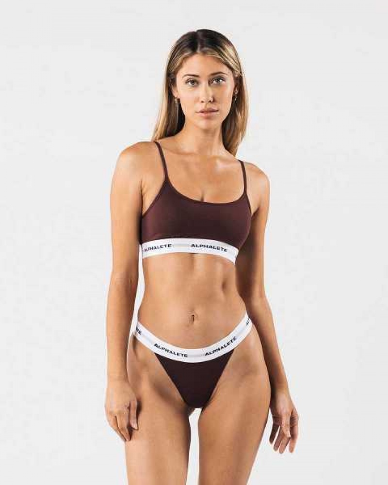 Dámské Spodní Prádlo Alphalete Acute Cami Bralette Červené | CZ-130945
