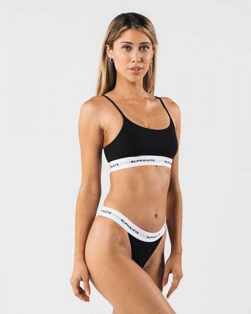 Dámské Spodní Prádlo Alphalete Acute Cami Bralette Černé | CZ-068451