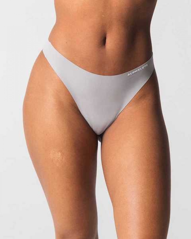 Dámské Spodní Prádlo Alphalete Seamless Tanga 3pk Šedé Tmavě Blankyt Černé | CZ-231586