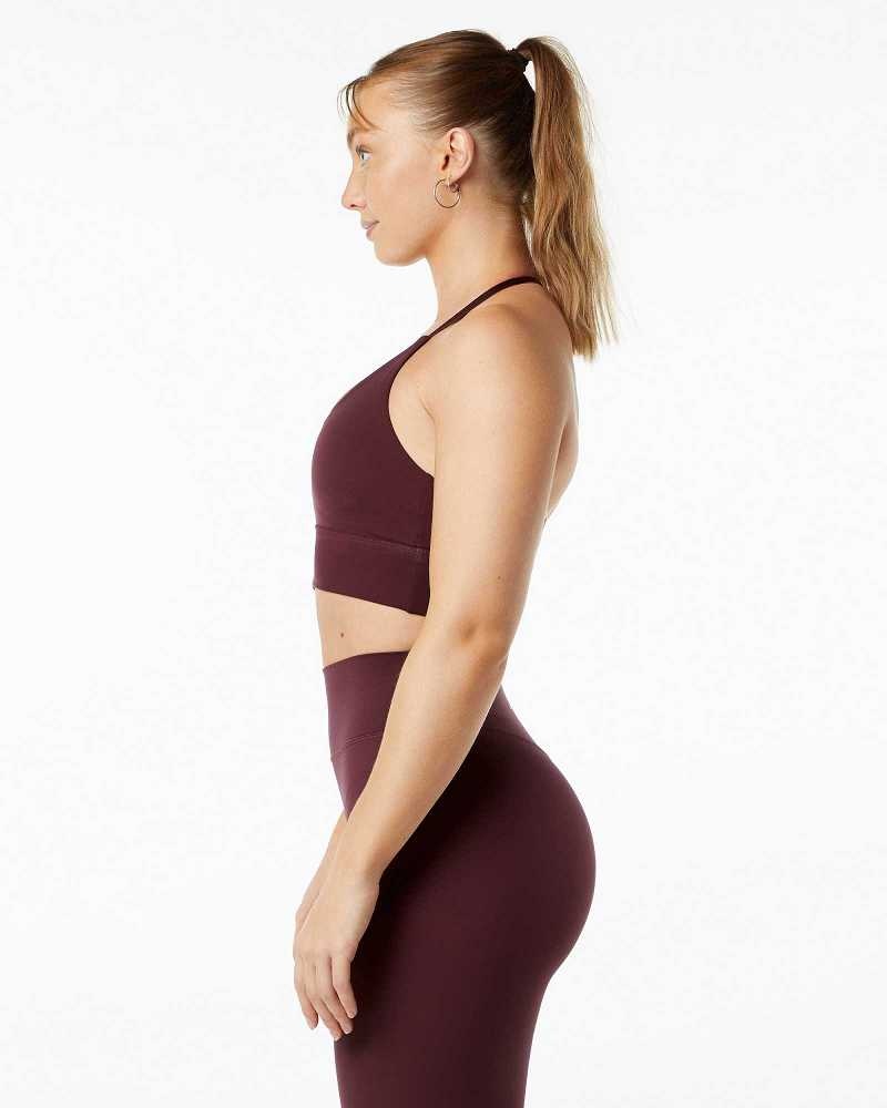 Dámské Sportovní Podprsenka Alphalete Alphalux Wonder Červené | CZ-370619