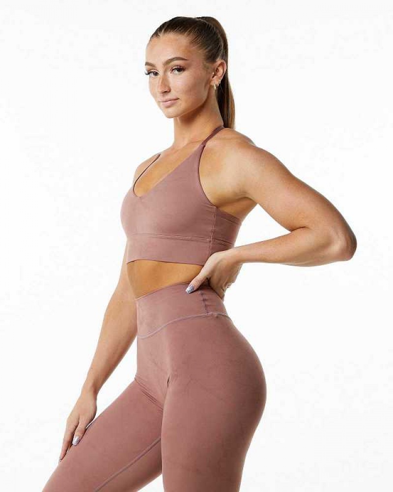 Dámské Sportovní Podprsenka Alphalete Alphalux Wonder Červené | CZ-395206