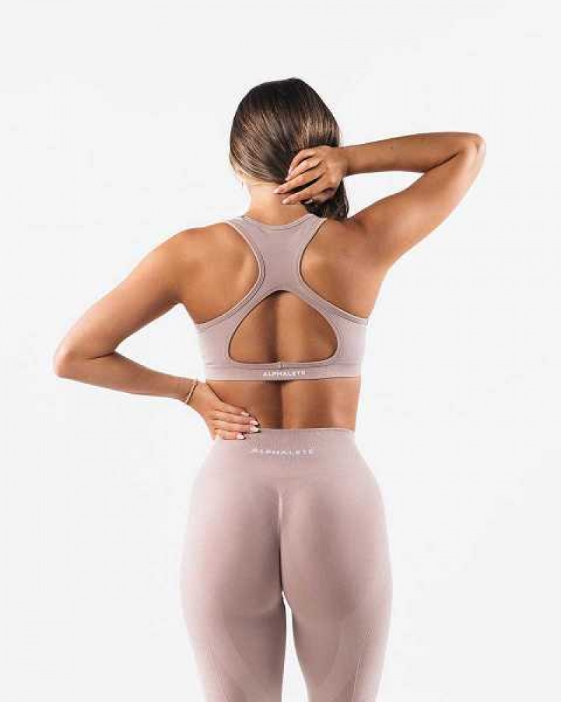Dámské Sportovní Podprsenka Alphalete Amplify Contour Hnědé | CZ-216705