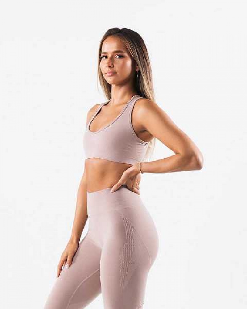 Dámské Sportovní Podprsenka Alphalete Amplify Contour Hnědé | CZ-216705