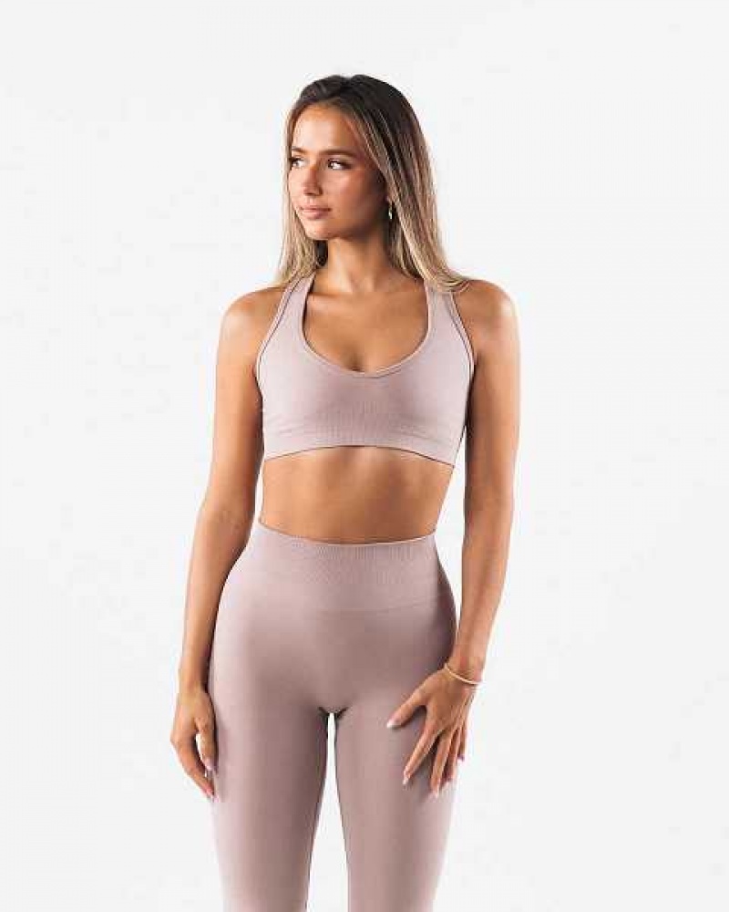 Dámské Sportovní Podprsenka Alphalete Amplify Contour Hnědé | CZ-216705