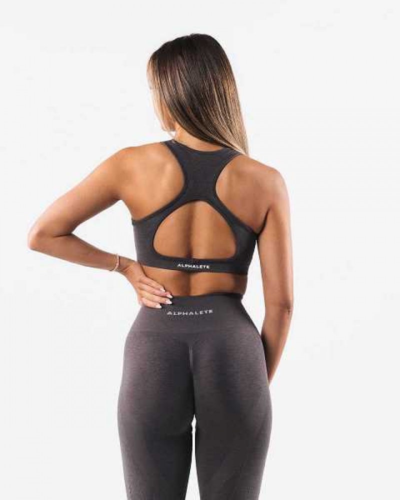 Dámské Sportovní Podprsenka Alphalete Amplify Contour Šedé | CZ-563910