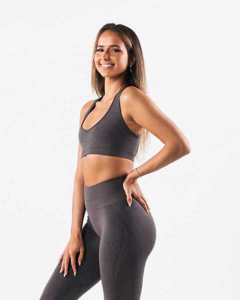 Dámské Sportovní Podprsenka Alphalete Amplify Contour Šedé | CZ-563910