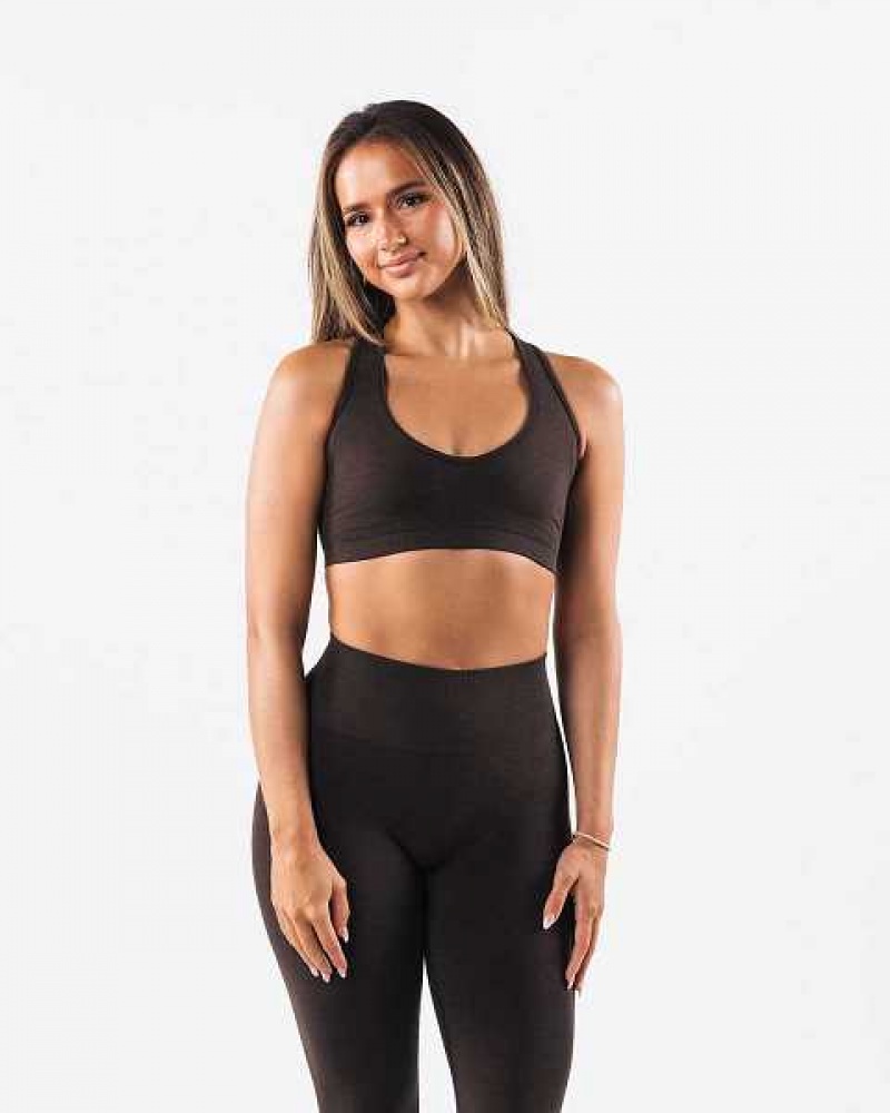 Dámské Sportovní Podprsenka Alphalete Amplify Contour Hnědé | CZ-182637