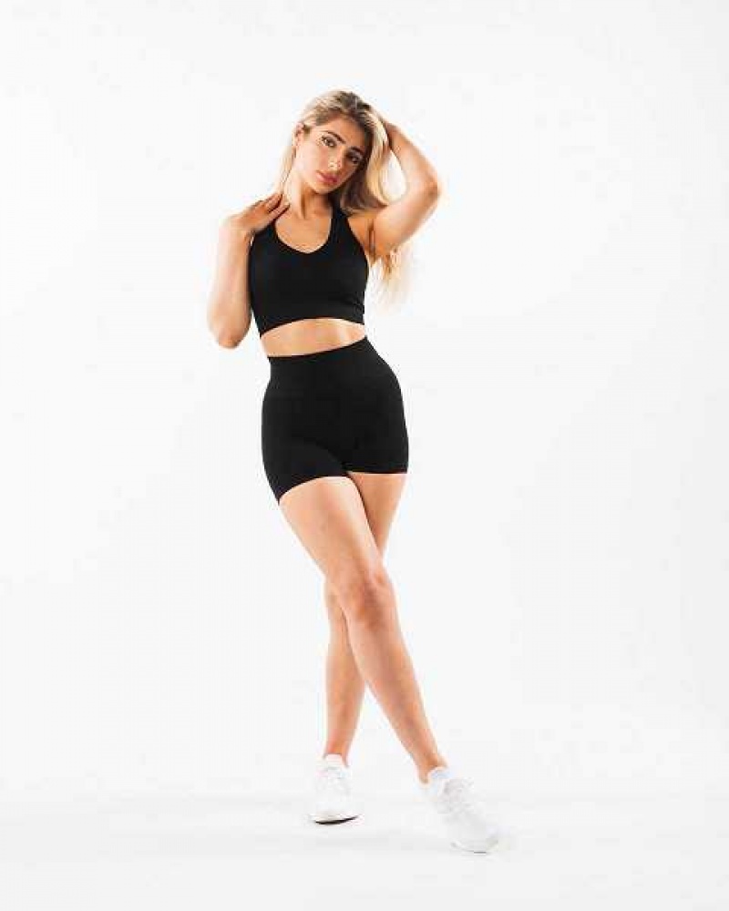 Dámské Sportovní Podprsenka Alphalete Amplify Černé | CZ-692845