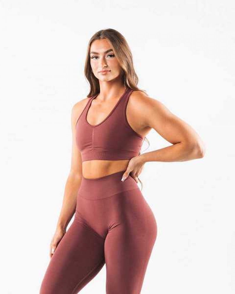 Dámské Sportovní Podprsenka Alphalete Amplify Červené | CZ-346792