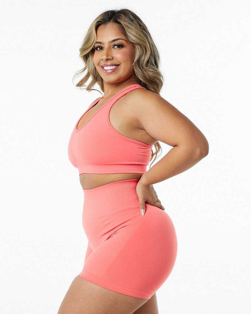 Dámské Sportovní Podprsenka Alphalete Amplify Růžové | CZ-564089