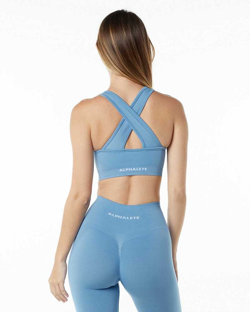 Dámské Sportovní Podprsenka Alphalete Amplify Blankyt | CZ-672418