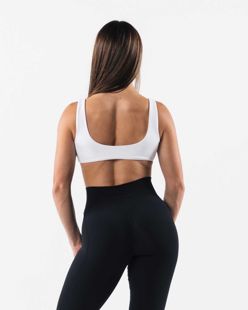 Dámské Sportovní Podprsenka Alphalete Aura Sculpt Bílé | CZ-418275