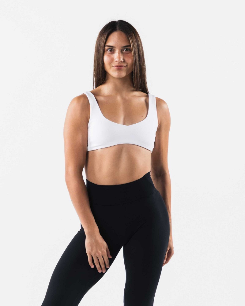 Dámské Sportovní Podprsenka Alphalete Aura Sculpt Bílé | CZ-418275