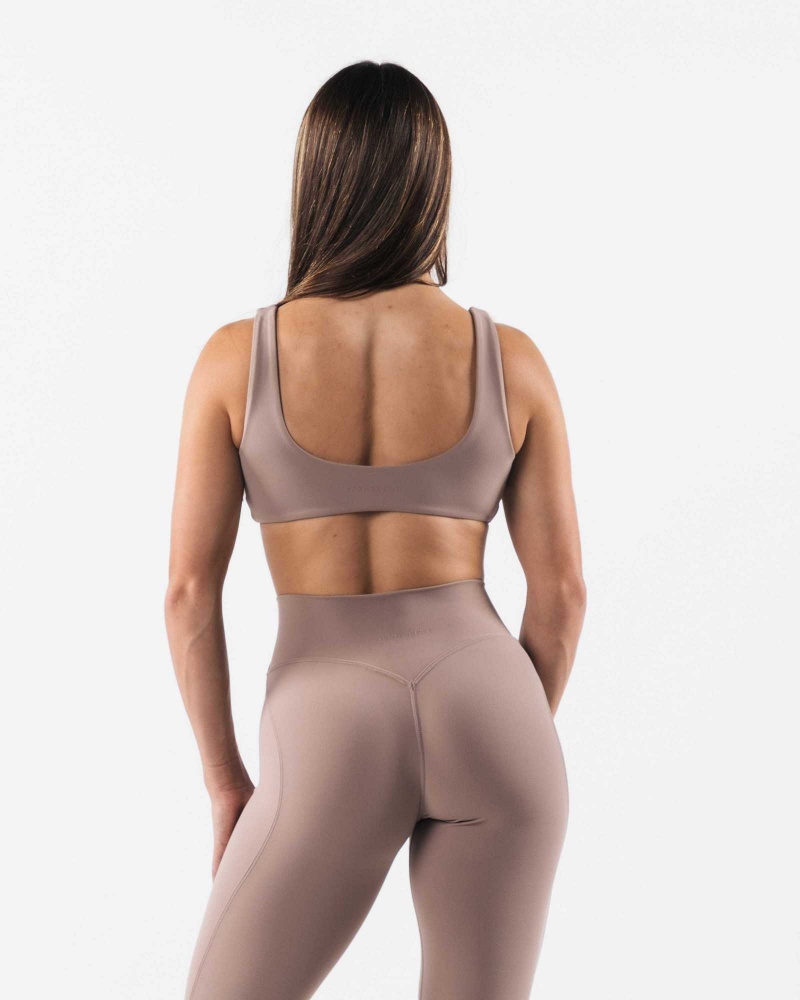 Dámské Sportovní Podprsenka Alphalete Aura Sculpt Hnědé | CZ-812705