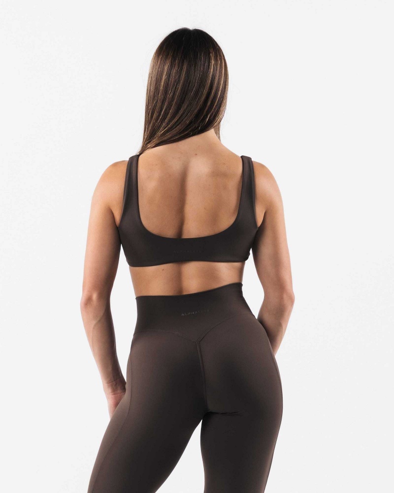 Dámské Sportovní Podprsenka Alphalete Aura Sculpt Hnědé | CZ-923874