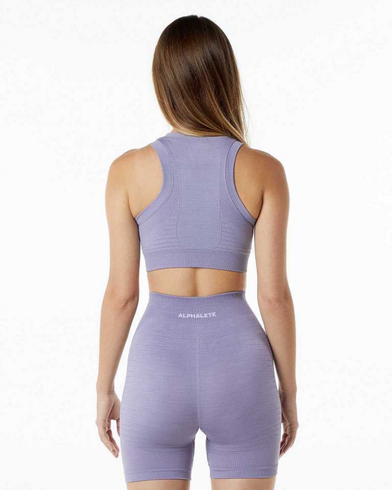 Dámské Sportovní Podprsenka Alphalete Ozone Crop Levandule | CZ-692107