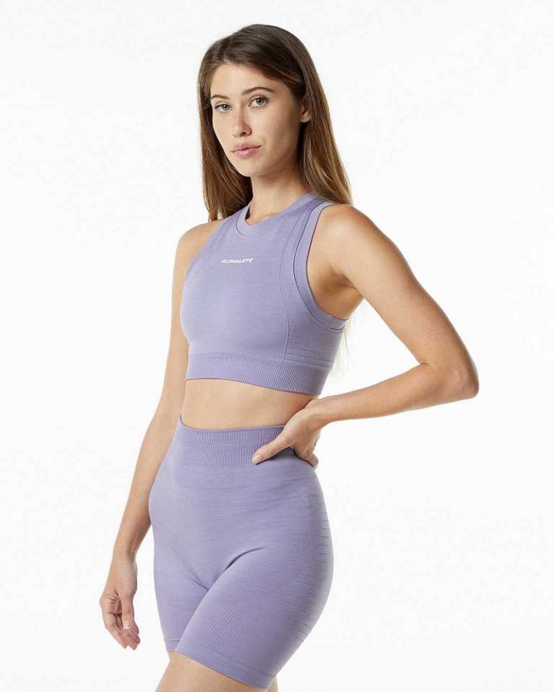 Dámské Sportovní Podprsenka Alphalete Ozone Crop Levandule | CZ-692107