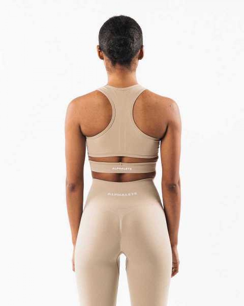 Dámské Sportovní Podprsenka Alphalete Stratus Hnědé | CZ-560348