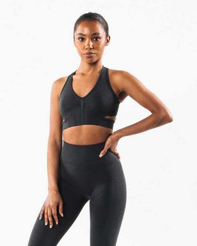 Dámské Sportovní Podprsenka Alphalete Stratus Šedé | CZ-061394