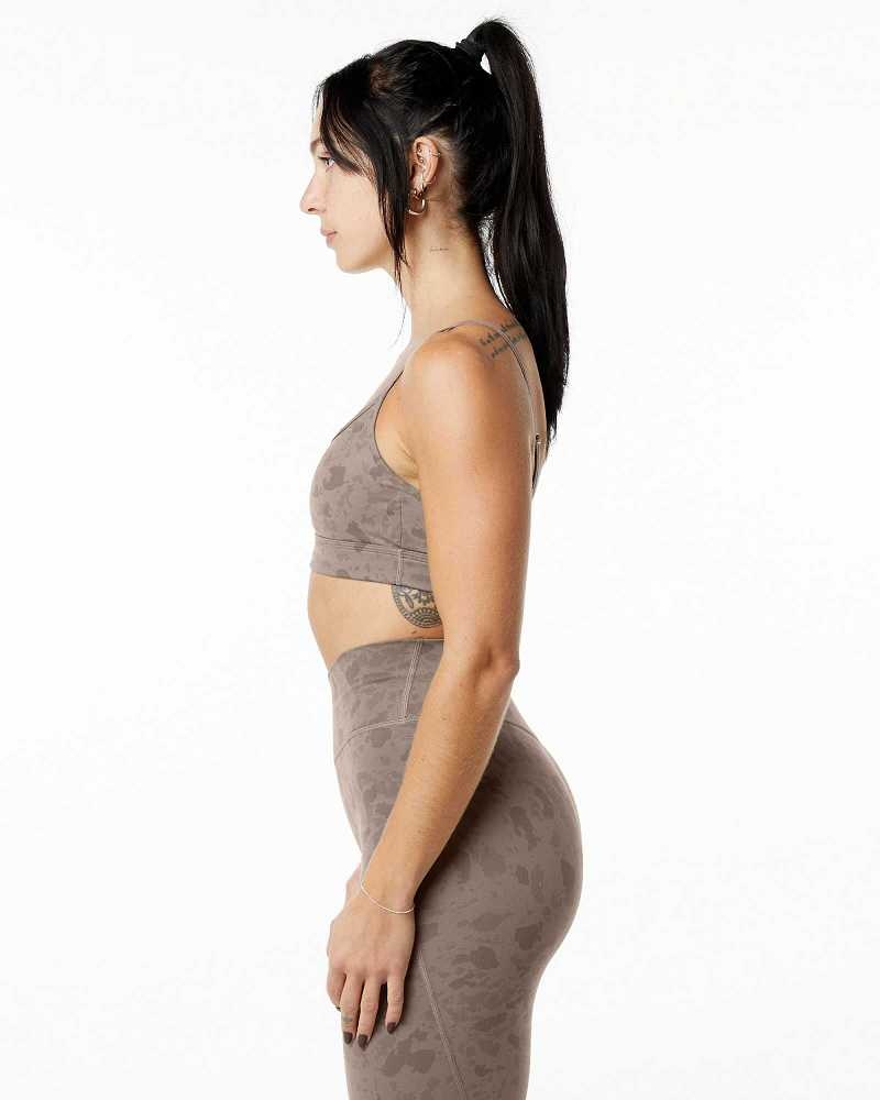 Dámské Sportovní Podprsenka Alphalete Surface Limitless Hnědé | CZ-538924