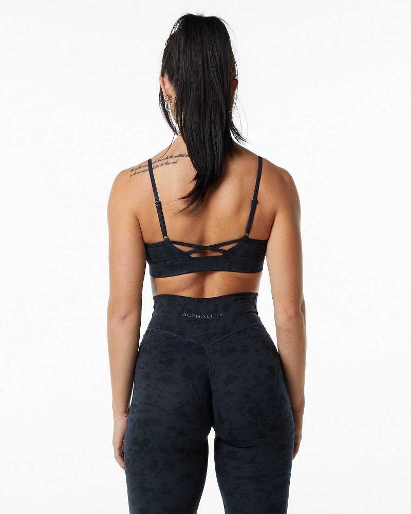 Dámské Sportovní Podprsenka Alphalete Surface Limitless Černé | CZ-706854