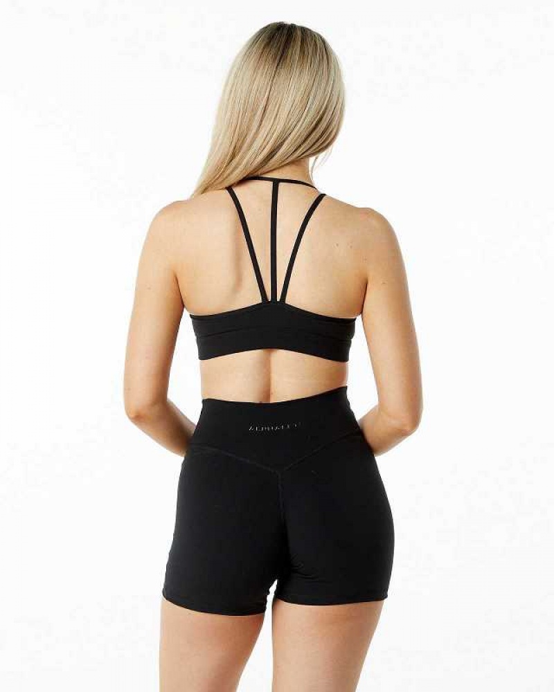 Dámské Sportovní Podprsenka Alphalete Surface Tri Černé | CZ-076318