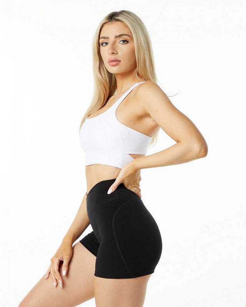 Dámské Sportovní Podprsenka Alphalete Surface Altitude Bílé | CZ-563802