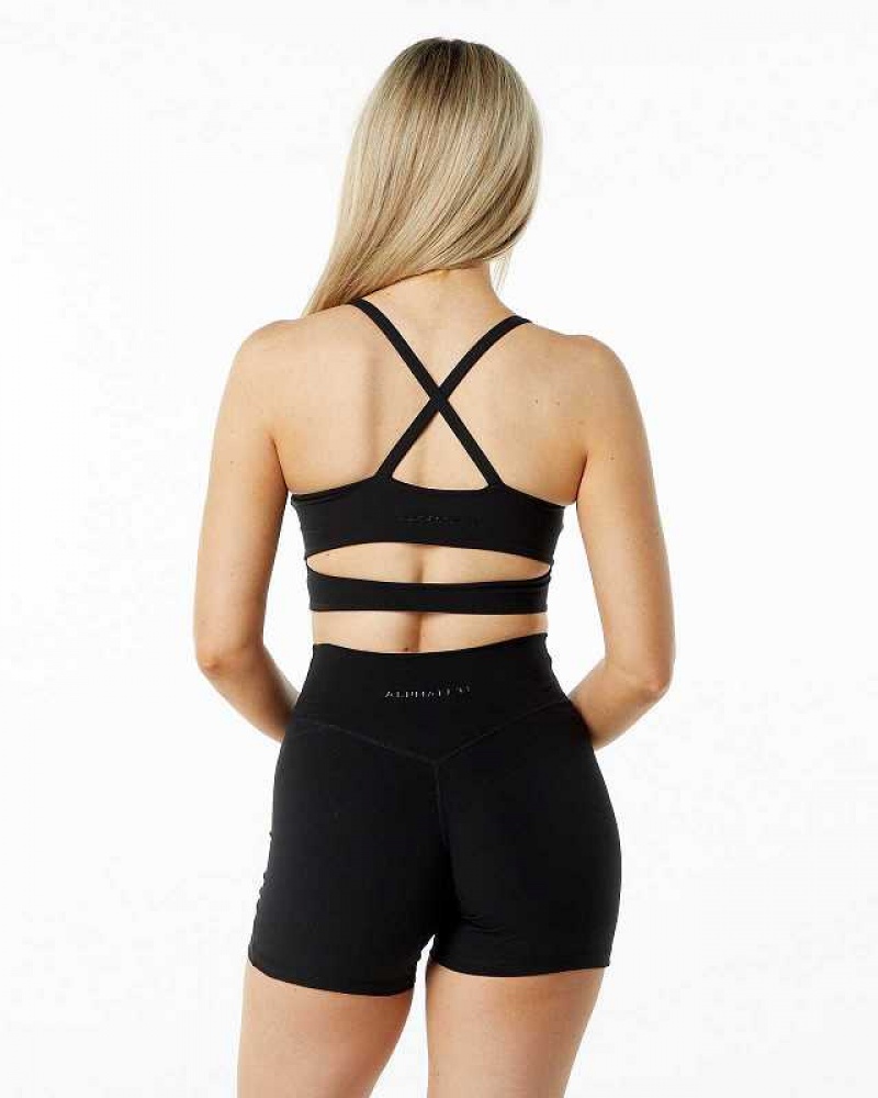 Dámské Sportovní Podprsenka Alphalete Surface Altitude Černé | CZ-417360