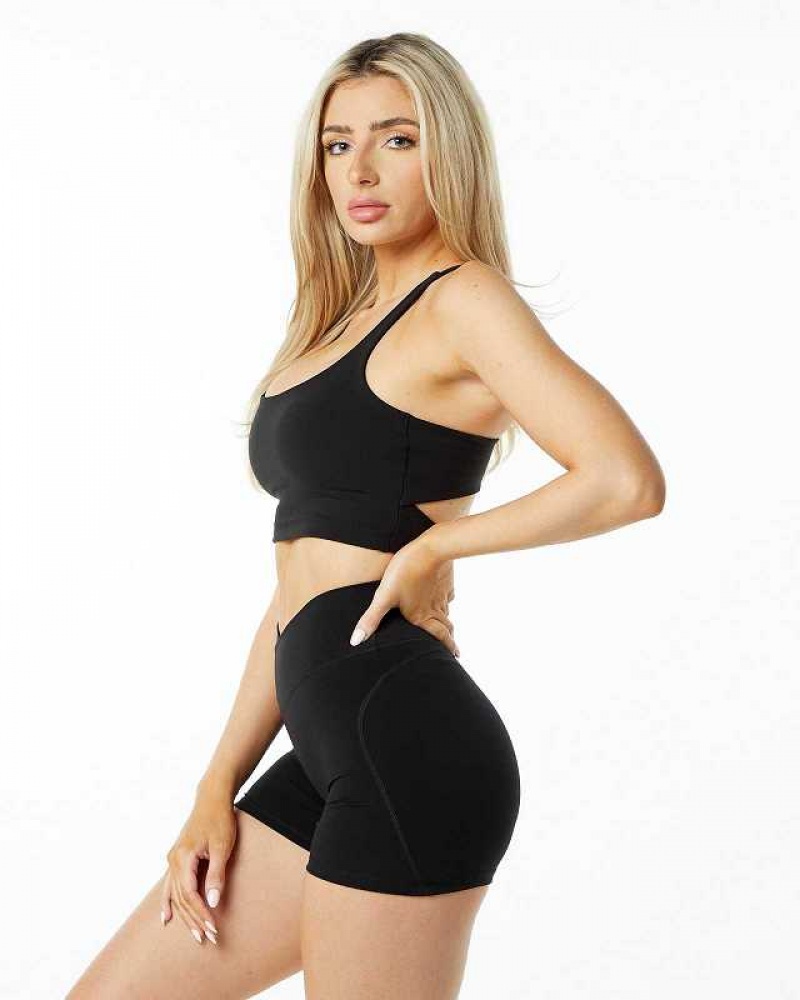 Dámské Sportovní Podprsenka Alphalete Surface Altitude Černé | CZ-417360