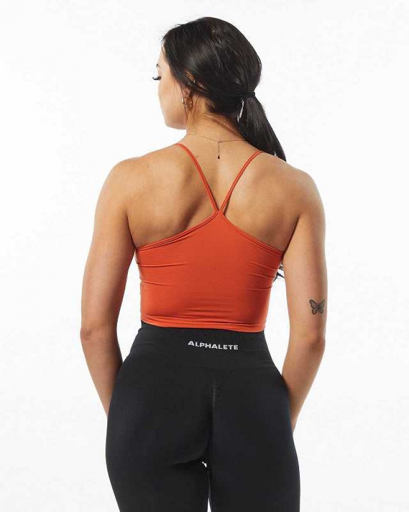 Dámské Tílko Alphalete Ultrasoft Camisole Oranžové | CZ-781069