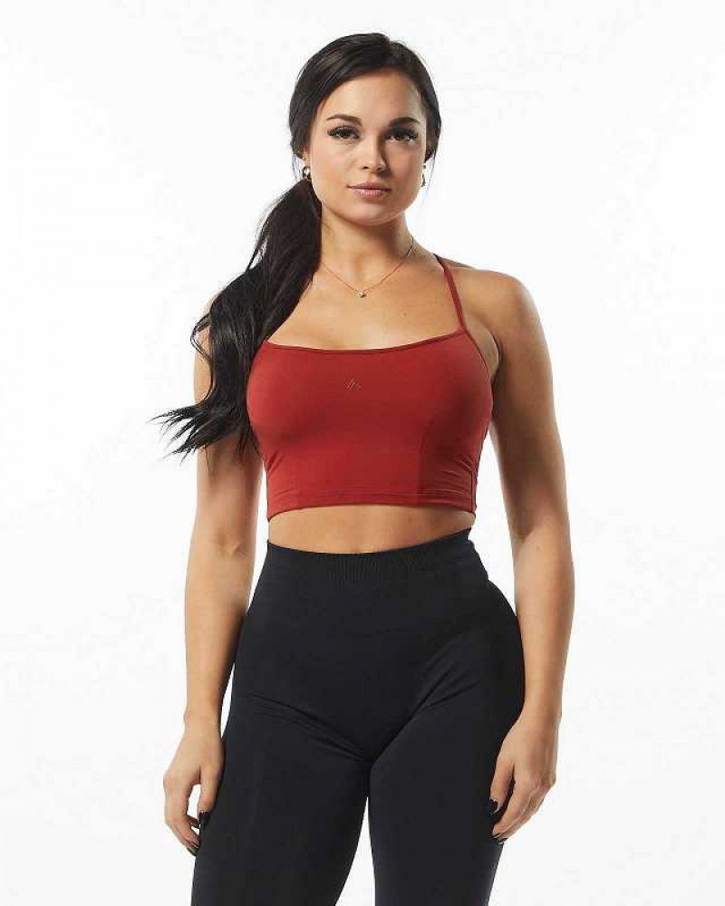 Dámské Tílko Alphalete Ultrasoft Camisole Červené | CZ-931276