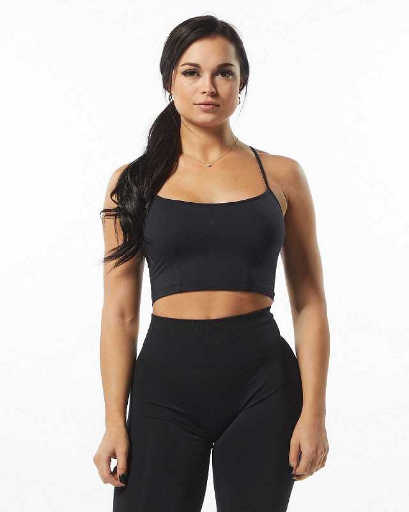 Dámské Tílko Alphalete Ultrasoft Camisole Černé | CZ-476923