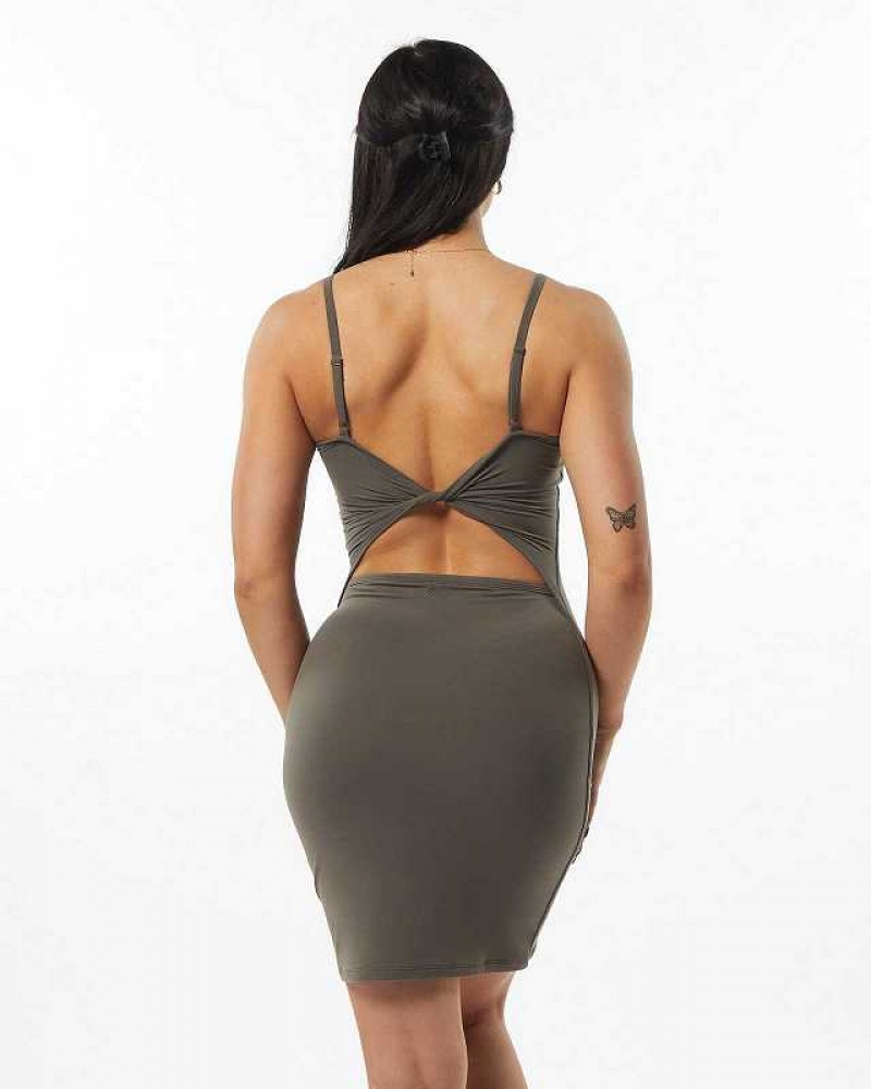 Dámské Šaty Alphalete Ultrasoft Allure Šedé | CZ-529864