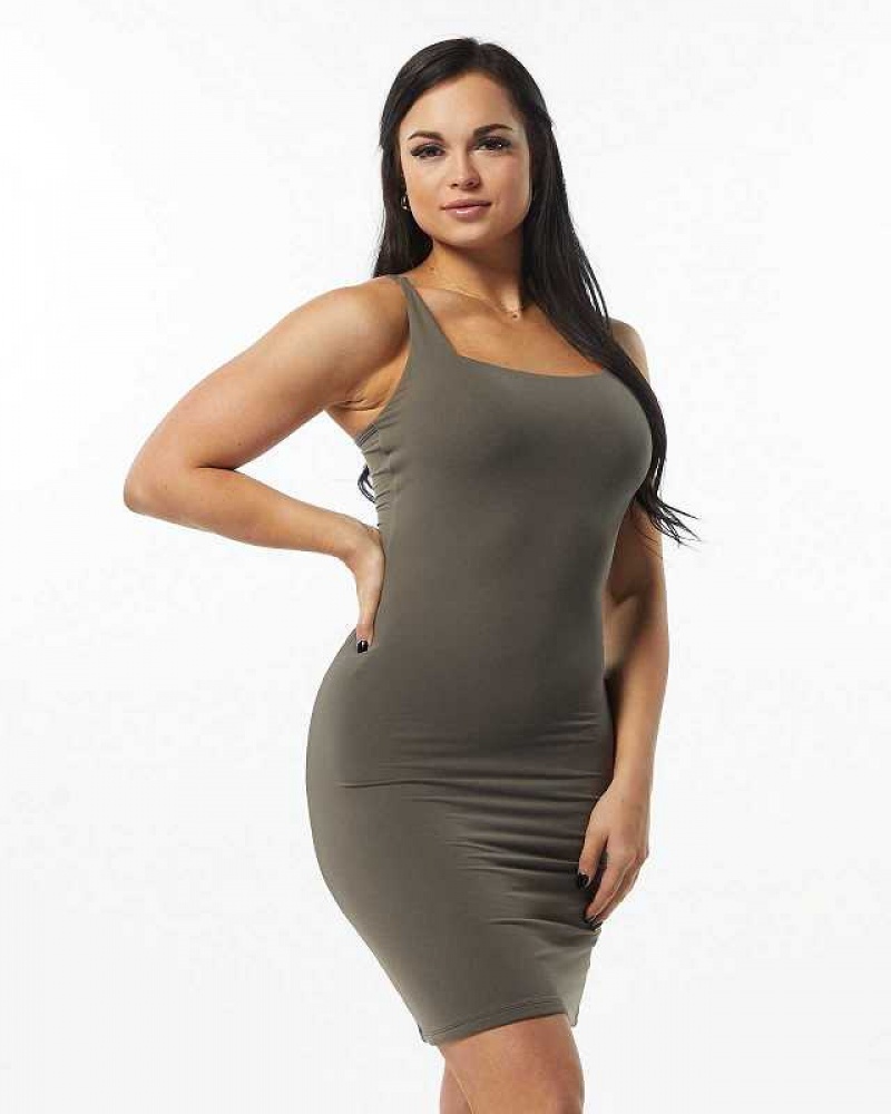 Dámské Šaty Alphalete Ultrasoft Allure Šedé | CZ-529864