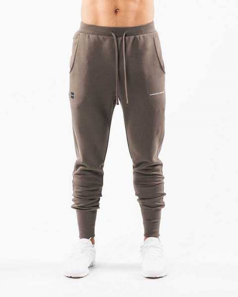 Pánské Kalhoty Jogger Alphalete Academy Club Hnědé | CZ-973658