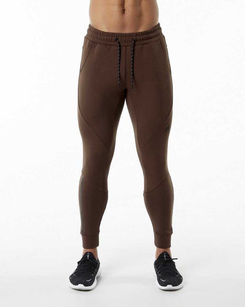Pánské Kalhoty Jogger Alphalete ELMTS Cuffed Hnědé | CZ-560431