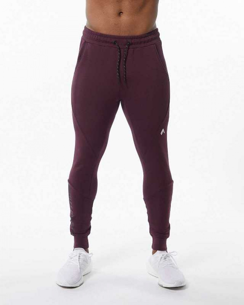 Pánské Kalhoty Jogger Alphalete ELMTS Cuffed Červené | CZ-069152
