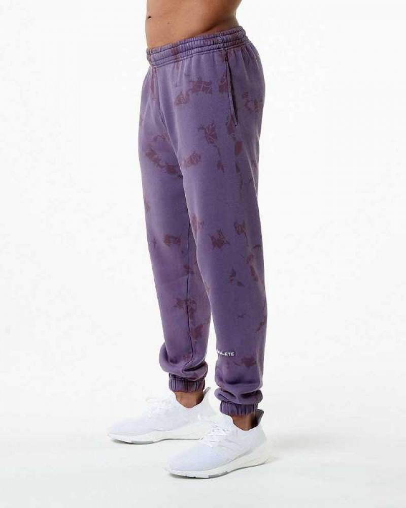 Pánské Kalhoty Jogger Alphalete HCTS Fialové | CZ-547026