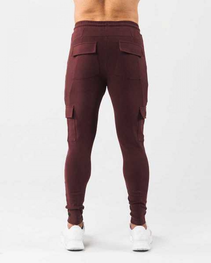 Pánské Kalhoty Jogger Alphalete Identity Cargo Červené | CZ-082719