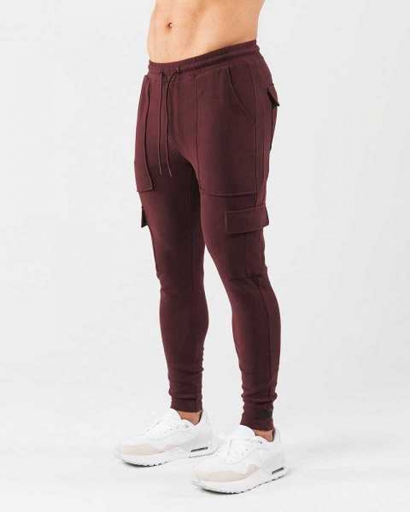 Pánské Kalhoty Jogger Alphalete Identity Cargo Červené | CZ-082719