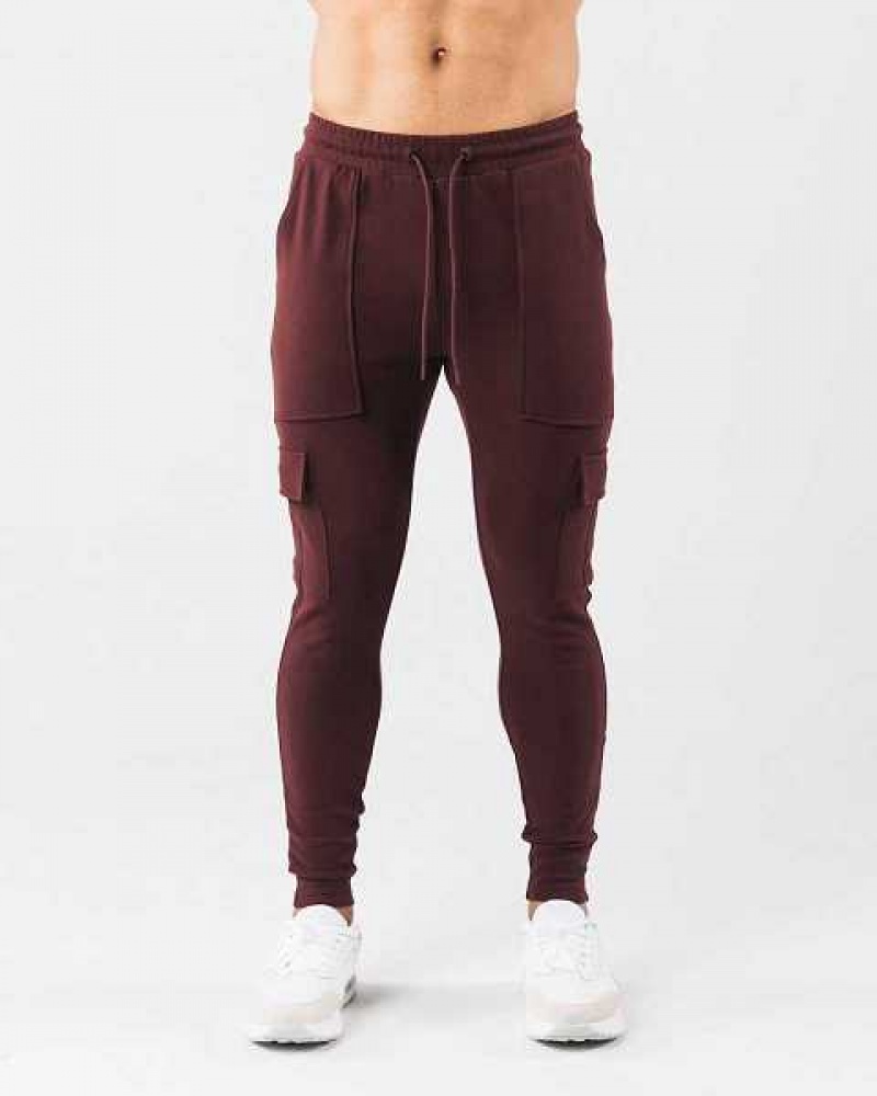 Pánské Kalhoty Jogger Alphalete Identity Cargo Červené | CZ-082719