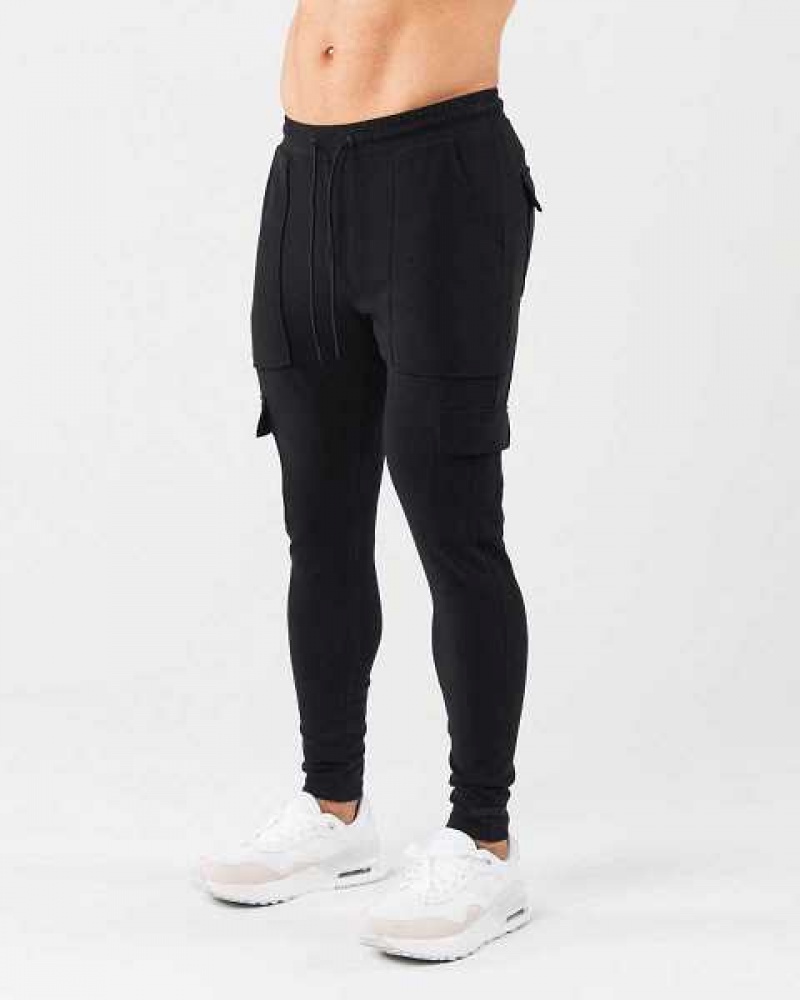 Pánské Kalhoty Jogger Alphalete Identity Cargo Černé | CZ-850741