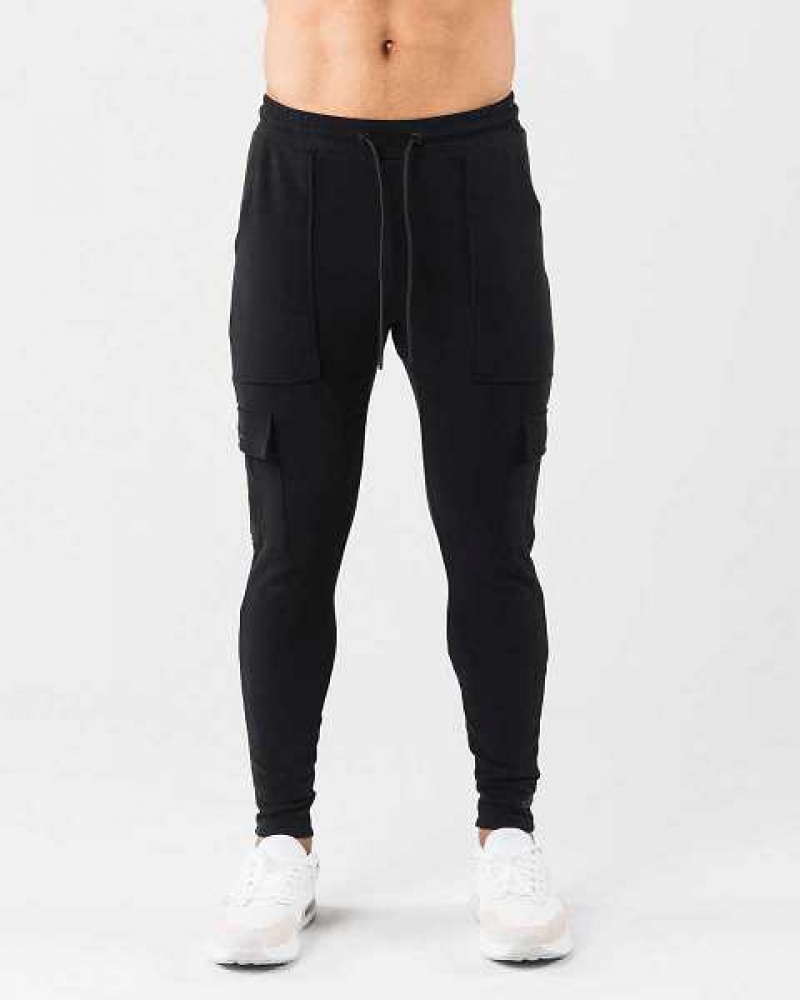 Pánské Kalhoty Jogger Alphalete Identity Cargo Černé | CZ-850741
