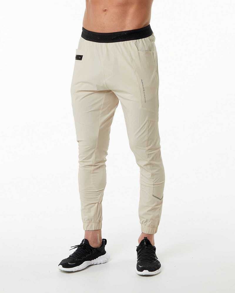 Pánské Kalhoty Jogger Alphalete Studio Hnědé | CZ-893710