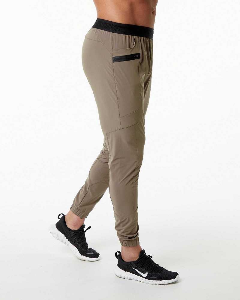 Pánské Kalhoty Jogger Alphalete Studio Hnědé | CZ-308964