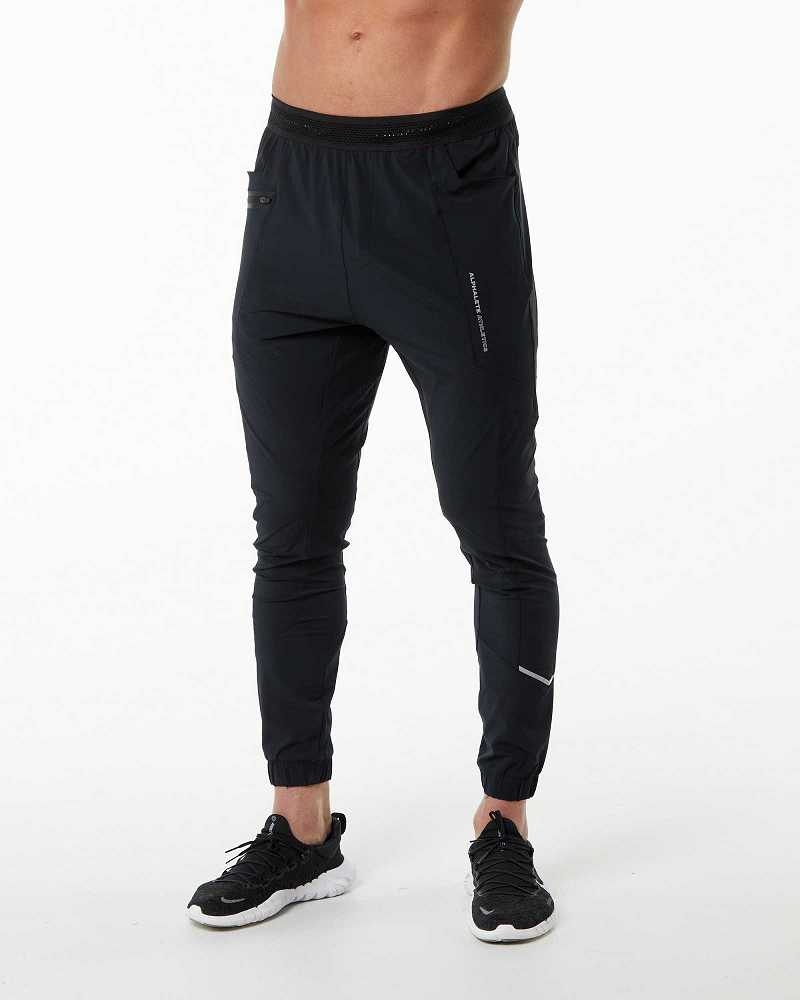 Pánské Kalhoty Jogger Alphalete Studio Černé Stříbrné | CZ-864902