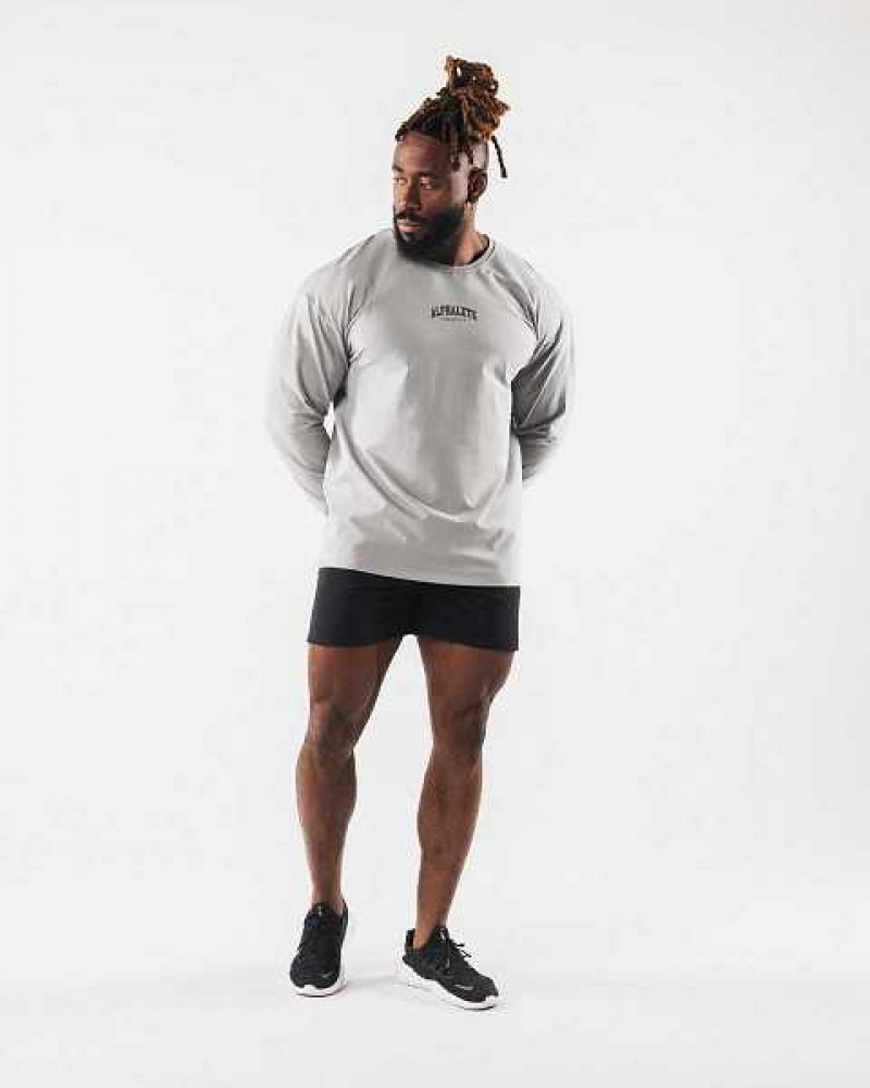 Pánské Košile S Dlouhým Rukávem Alphalete AA Paisley Print LS Šedé | CZ-798320