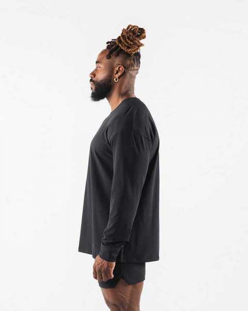 Pánské Košile S Dlouhým Rukávem Alphalete AA Paisley Print LS Černé | CZ-459721