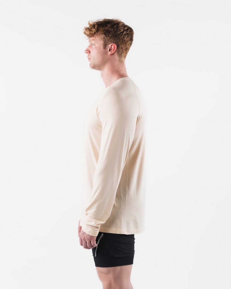 Pánské Košile S Dlouhým Rukávem Alphalete AA Airtech LS Hnědé | CZ-254871